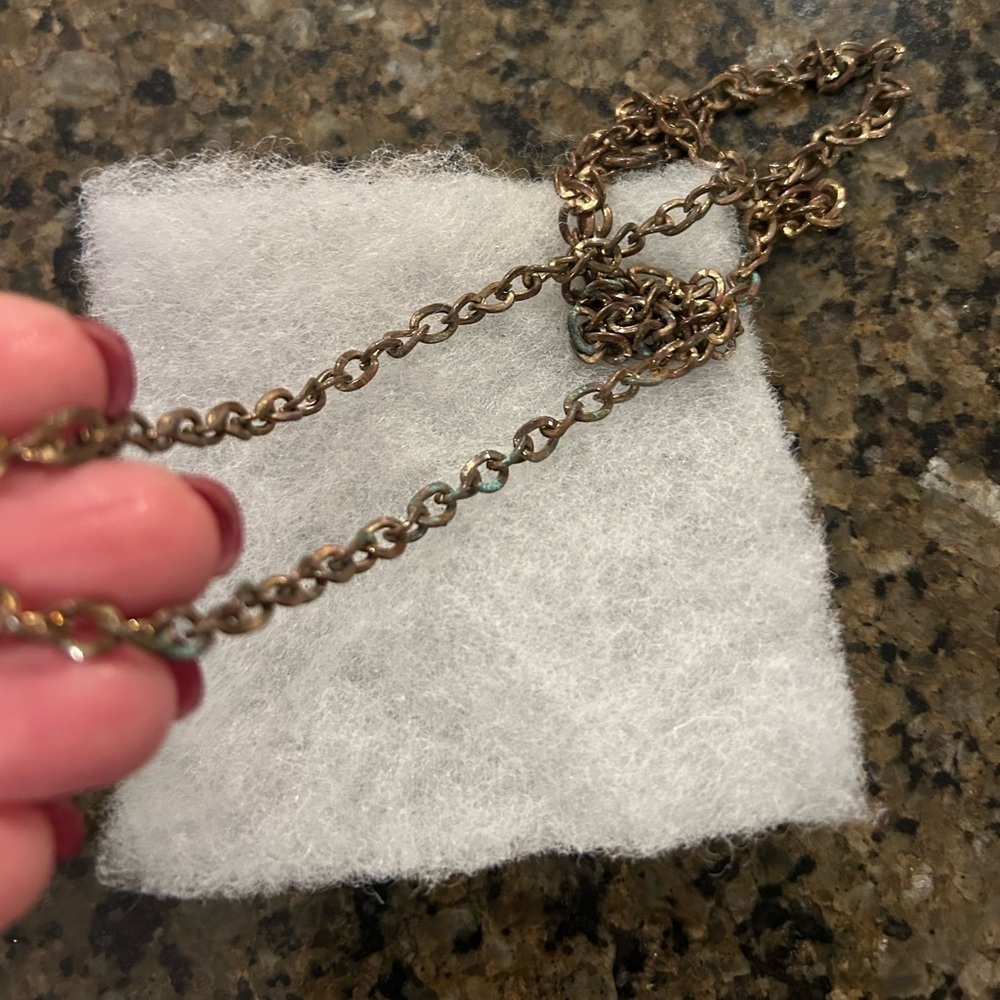 Vintage Necklace Pendant Faux Diamond Glass Women Christmas Holiday Formal - Picture 7 of 7
